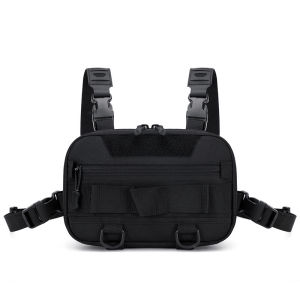 Mens Chest Bag Tactical Fishing Vest Backpack Travel Waterproof Molle Nylon Climbing Camping Backpacks Outdoor Rig Fanny Pack