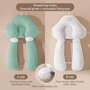 MUIFA Newborn Baby Shaping Pillow Set Cotton Breathable Infant Memory Pillow Baby Prevent Flat Head Pillow for 0 to 36 Months Newborn Baby Double Sided Design Breathable & Comfortable