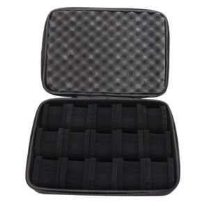 Portable 6/8/10/12/15 Slots Watch Box EVA Shockproof Watch Case Hard Zipper Closure Watch Storage Box Home Use