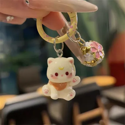 Vintlook Phụ kiện túi dễ thương chuông cho Mèo Móc Chìa Khóa Túi nữ Phụ kiện túi Mặt dây chuyền ngọt ngào trong gió Móc Chìa Khóa gửi Mặt dây chuyền Bestie