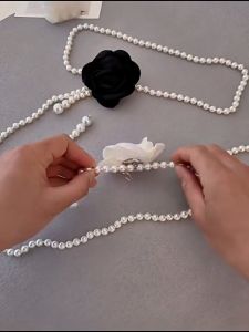 Belt Pearl Womens Premium Versatile Sweet New Chinese Dress Decorative Waist Accessories Camellia Fine Waist Chain