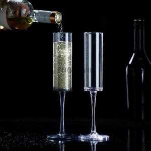 [COD] ZHONGYI0 6oz rượu sâm banh ly cocktail ly rượu sâm banh ly rượu vang đỏ ly nhựa có thể tháo rời ren cao chân cốc nước giải khát cup