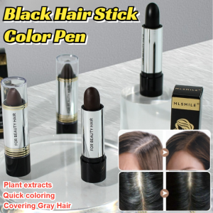 Black Hair Stick Color Pen For Dyeing Sideburns Quick Cover Grey Hair Dye Bar Plant Extract Easy Dye Stick Portable Hair Dye Pen 3 Color Dark Brown Black Coffee