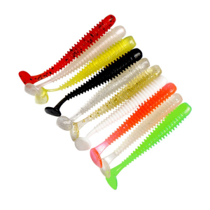 10pcs/lot Soft Silicone Lure Rubber  Worm Trubs T Tail Artificial Fake Bait Suit For Fishing Baits Shad Wobblers Swimbait