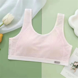 New Style Girls Underwear 30-70kg Nylon Summer Mesh Seamless Thin Skin Friendly And Breathable Bra For Middle School Students Junior And Senior High School Students
