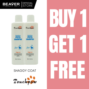 [B1G1 Promo] Touchpaw Nutritive Shampoo for Shaggy Coat Dogs 600ml - Skin & Coat Soothing Shedding & Dandruff Control Parabens-Free