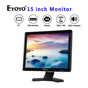Eyoyo Screen 17 "4:3 TFT Color LCD Monitor 1280x1024 1080P CCTV HDMI HD Output BNC VGA AV HDMI USB Headset and Built-in Speaker