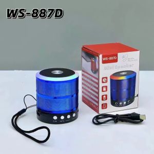 ลําโพงบลูทูธมินิ  WS-887D ลําโพงไร้สายหลากสีพร้อมรองรับการ์ดหน่วยความจําเสียงและความสะดวกสบายแบบพกพาขนาดกะทัดรัด