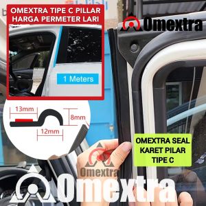 Karet Pilar Mobil Omextra Pillar Seal Strip Karet Peredam pintu mobil