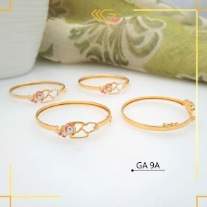 GELANG ANAK EMAS KADAR 8K DAN 6 K DENGAN VARIAN BENTUK PRINCES UNTUK USIA 2-4 THN KODE GBA9A DAN GBA9B