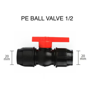 2pcs 1/2" PE PE Compression Ball ValveCompression Fittings Quick Connector Ball Valve Adapter