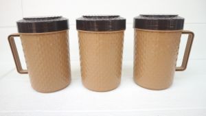 Cangkir Plastik Bertutup Gelas Capucino Per 3 Buah Diamond