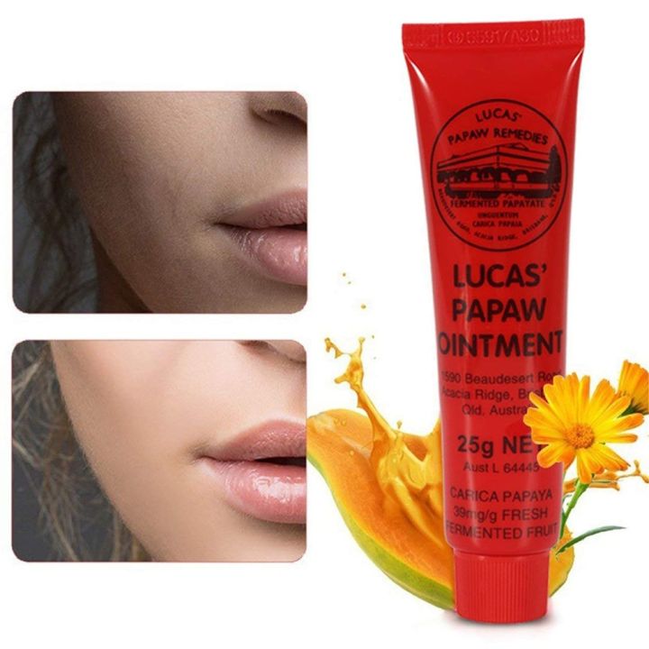 Lucas Papaw Ointment 25g/75g. Red lip balm, papaya lip balm from