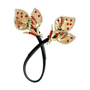 Carvings Hair Bun Holder Colorful Hairpiece with Sparkling for Evening Dinner Wear Photo Props