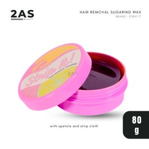 Strip It Hair Removal Sugaring Wax Kit | Organic Cold Wax Kit | No Heat Sugaring Wax (with spatula and strip cloth) | Hair Removal Complete Set | Underarm Hair Removal Wax