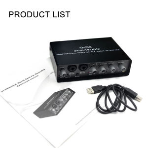 DJ Mixer Q24 Professional Audio Sound Card Electric Guitar Recording For Live Broadcast Studio Singing Computer