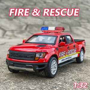 RUM 1:32 Scale Ford F150 Alloy Car Model Light & Sound effect diecast car Toys for Boys baby toys birthday gift car toys kids toys car model model collection