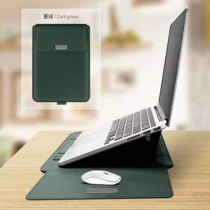 [ChuYH.] 5 in 1 Laptop Stand Bag/Pouch Leather Laptop Sleeve Case magnets Waterproof Bag Cover With Holder Function for Laptop notebook matebook xiaomi huawei Air 13.3/11/12/14/15 inch Laptop Bag & iPad case Bracket Cooling Protection