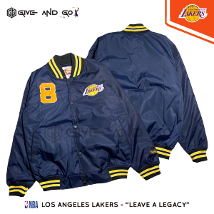 NBA Jacket Varsity Basketball Lakers 8 NBA Bomber Series Premium Bordir