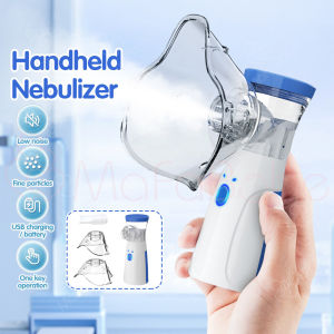 Atomizer Portable Nebulizer for Kids & Adult Asthma Inhaler Fogging Ultrasonic Portable Nebulizer Handheld Inhaler Sore Throat & Cold & Cough & Rhinitis & Bronchitis Phlegm Mesh Machine Asthma Saline Nebulizer
