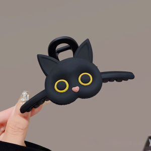 Kẹp tóc càng cua hình MÈO con trắng và đen hai mặt dễ thương K23