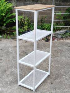 (งานเชื่อมสำเร็จ)ชั้นวางของ 4 ชั้น ชั้นโชว์ของภายในบ้าน ชั้นวางในครัว ชั้นวางอเนกประสงค์ งานฝีมือ งานสวย แข็งแรงมาก MT117