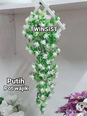 Bunga Rambat Karmelia Gantung Plastik Artificial Palsu / Bunga Rambat Tempel Dinding / Bunga Karmelia Juntai / Tanaman Hias Gantung / Tanaman Gantung Plastik / Bunga Daun Sulur Gantung / Daun Juntai / Bunga Plastik / Dekorasi Rumah Cafe Pesta