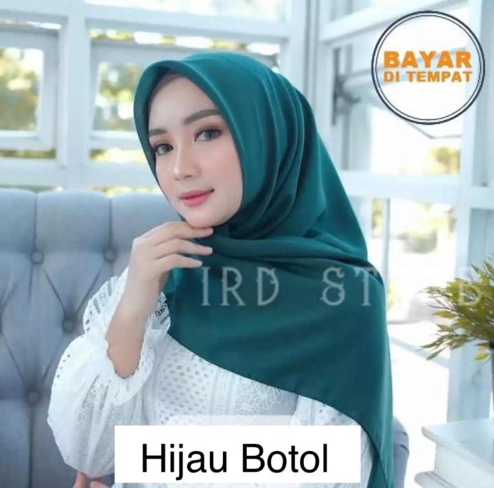 Hijab Segiempat Bella Square Polos Warna Terlengkap | Lazada Indonesia