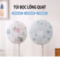 Vải bọc che quạt chống bụi họa tiết hoạt hình thiết kế co giãn dùng cho quạt nhỏ. 