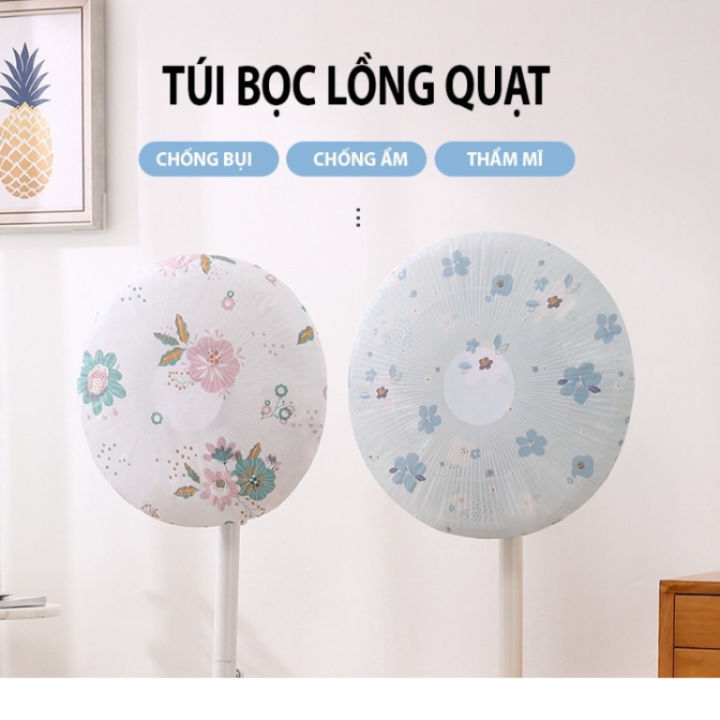 Vải bọc che quạt chống bụi họa tiết hoạt hình thiết kế co giãn dùng cho quạt nhỏ