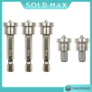 5pcs/Set Mata Obeng Magnetik Hex Shank Bits Magnetic 25mm 50mm Presisi Tinggi Untuk Screwdriver Universal