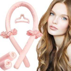 【COD+IN STOCK】 Heatless Curling Rod Headband Lazy Curler Soft Silk Ribbon Headband Wave Formers Hair Curlers DIY Multicolor Optional