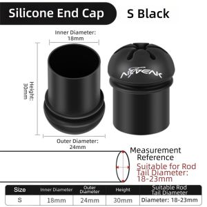 ADREE Silicon Nắp đầu cần câu Nhiều màu sắc Độ đàn hồi mạnh mẽ Nút đuôi cần câu Hộp bảo vệ Phụ kiện câu cá