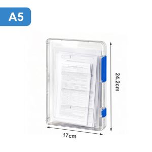 [SG Stock]  WorkWell  A4 Transparent Folder Storage Box Waterproof File Organizer Paper Document Storage Case