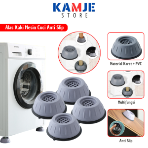 KAMJE Alas Tatakan Pelindung Kaki Meja Mesin Cuci Kulkas Anti Slip Dan Getaran Bahan Karet