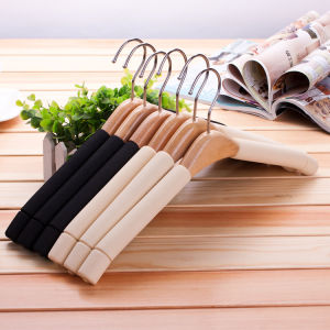 2PCS Sponge Wooden Clothes HangersAdult Non-Slip Storage Rack for WomenHome Suit Drying Rack for Sweater Dress Jacket Coat2026