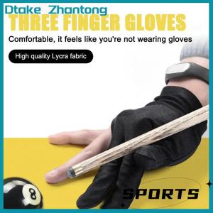 Dtake Three Fingers Full-Finger Snooker Pool Cue Billiard Glove For Left Hand Lycra Billiards Gloves