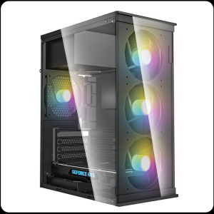 Fully Lateral Transluscent Computer Mainboard Business Office Multi-disk ATX Matx Itx PC Side Transparent Chassis Case