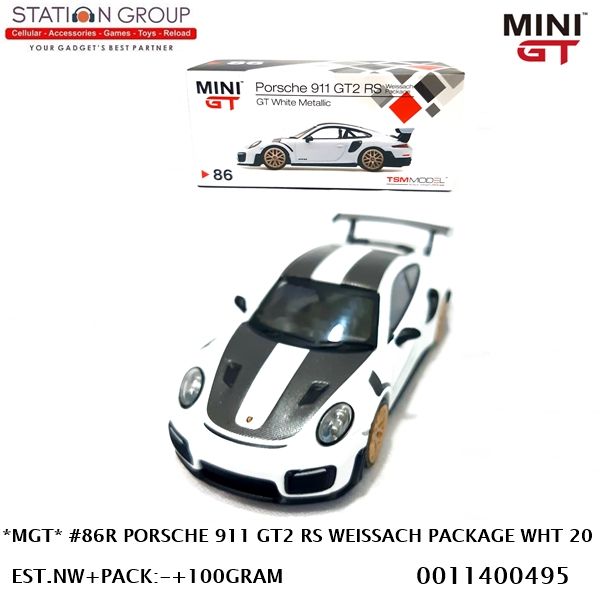 MINI GT #86R PORSCHE 911 GT2 RS WEISSACH PACKAGE WHITE 20