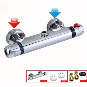 MJJ8 Thermostatic Control Thermostatic Shower Mixer Valve Mixer Valve Wall Mounted Bar Shower Valve Premium Bar Design Water Mixer Tap For Bathroom