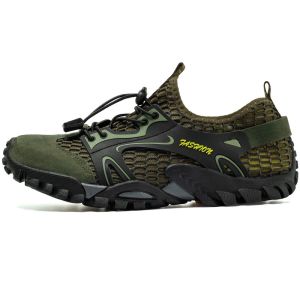 GRAEAE Mens Hiking Shoes Outdoor Mountain Walking Anti-slip Casual Sports Water-crossing Beach Sandals Platform Breathable Mesh Footwear