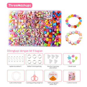 LAKOE Beaded Diy Meronce Gelang Kalung Gantungan Mainan Edukasi Kreatifitas Anak Meronce Gelang