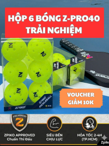 Set 6 Bóng Pickleball Z-Pro40 Trải Nghiệm - Bóng Thi Đấu & Tập Luyện - Bền Bỉ Độ Nảy Chuẩn USAPA