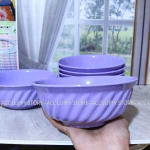 paket hemat 3 Pcs Mangkok Melamin Model ulir - Mangkok warna Ungu - mangkok ramen mangkok bakso - mangkok saji serbaguna terlaris