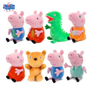 hot 30cm Peppa Pig George Plush Stuffed PP Cotton New Clothing Doll Pig Mom And Dad Model Toys Anime Figure Child Birthday Gifts
