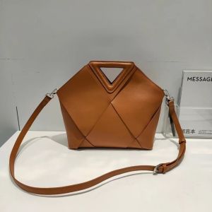 Vasono Genuine Cow Leather Weave Women Top Handle Bag Handbags