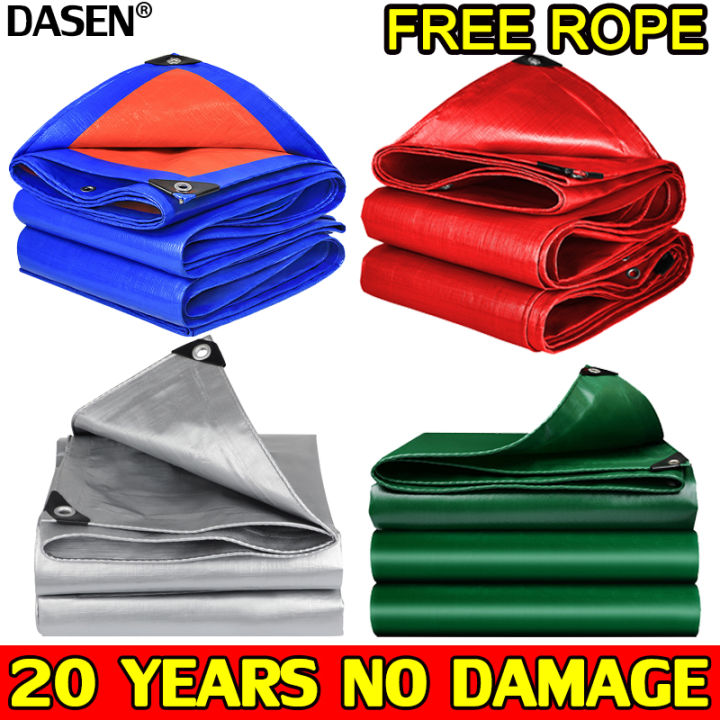 Multiple colors and sizes DASEN trapal tarapal waterproof makapal lona trapal heavy duty tolda makapal original tarpaulin tolda waterproof