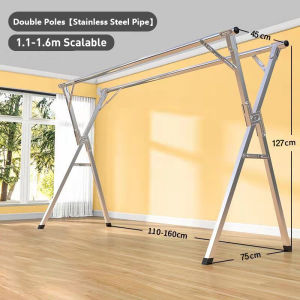 160-240cm retractable foldable stainless steel drying rack reinforced and stable easy to install indoors and outdoors rust-proof and space-savingSampayan