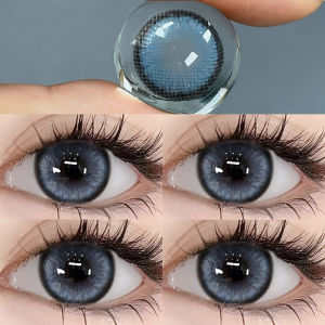 คอนแทคเลนส์ บิ๊กอายสีเทา Contact Lens รายเดือน INK Blue 14.5mm