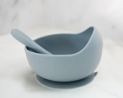 Mangkok Dan Sendok Silikon Bayi Bpa Free Mangkok Makan Mpasi Bayi Set Alat Makan Bayi Silicon Set Alat Mpasi Peralatan Makan Bayi Set